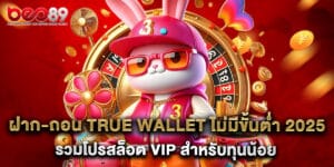 ฝาก-ถอน True Wallet ไม่มีขั้นต่ำ 2025 รวมโปรสล็อต VIP สำหรับทุนน้อย